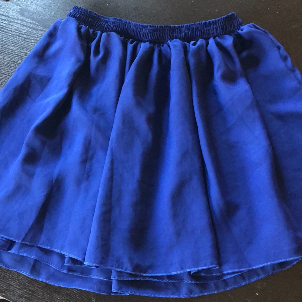 Blue chiffon skirt